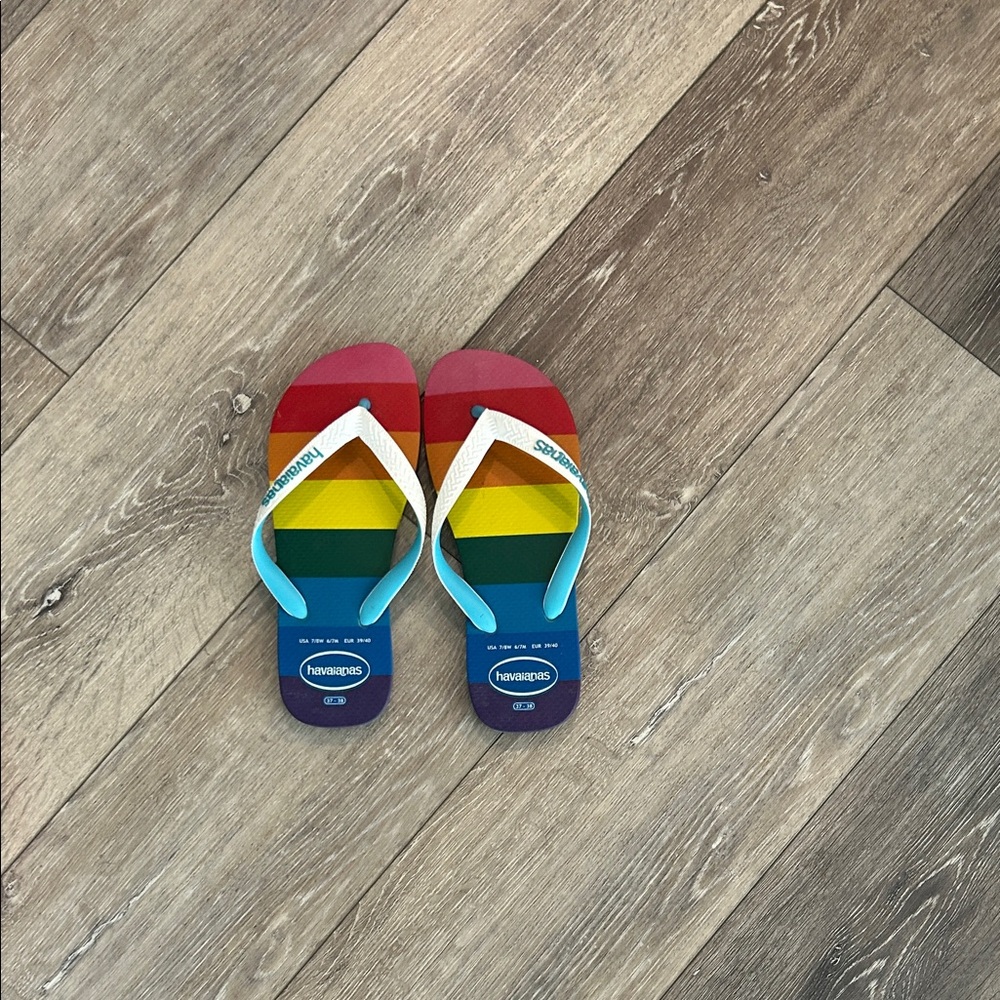 Havaianas Multicolor Striped Flip Flops